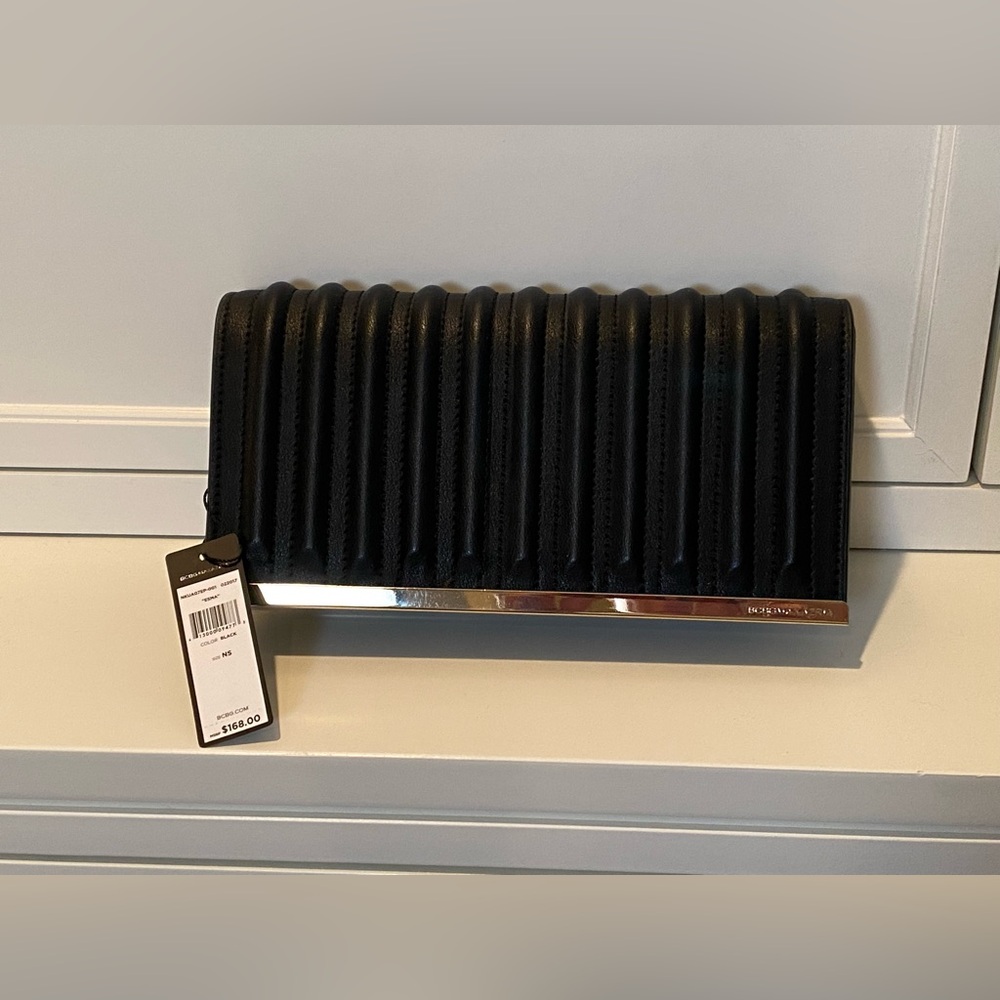 NWT - BCBGMaxazria Leather Clutch